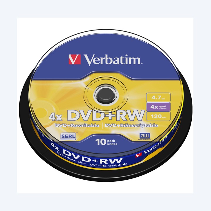 Verbatim Scatola 10 DVD+RW 43488 4,7GB | Ecotempo