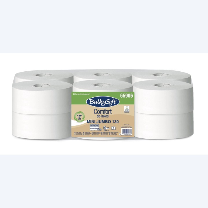 Carta igienica Comfort Mini Jumbo - 2 veli - 130 m - BulkySoft - conf. 12 rotoli