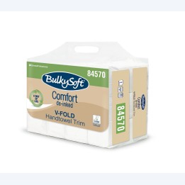 Asciugamani piegati a V Comfort - 2 veli - 21x21 cm - BulkySoft - cartone da 3000 fogli