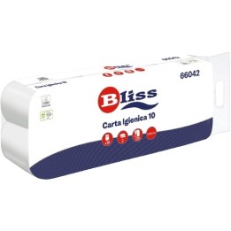 Carta igienica - 2 veli - 125 strappi - Bliss - confezione da 10 rotoli