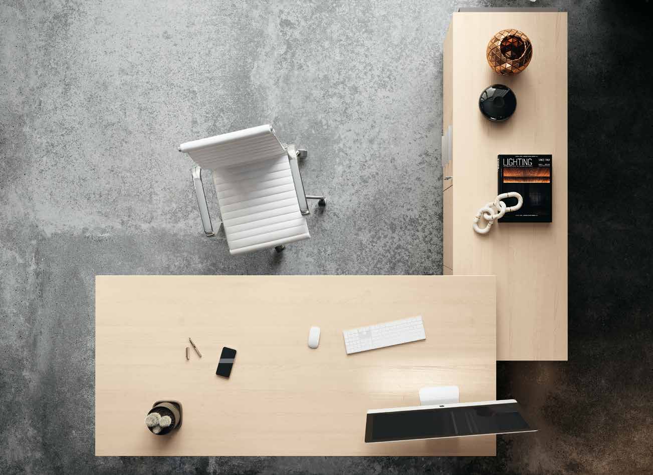 Postazione di lavoro completa — arredo ufficio Ecotempo